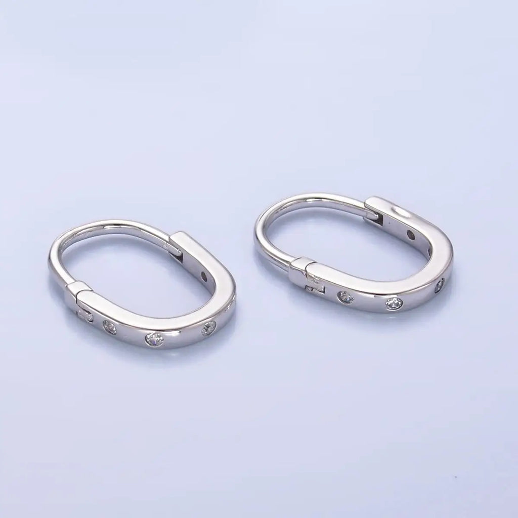 Oblong Hoop Earrings