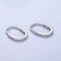 Oblong Hoop Earrings
