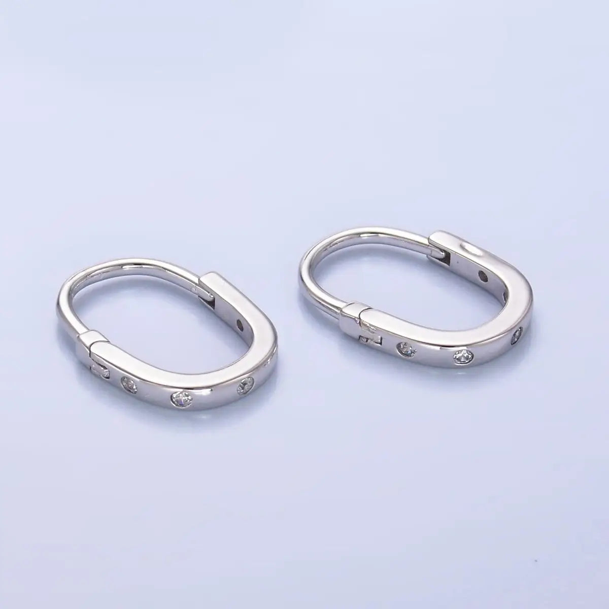 Oblong Hoop Earrings